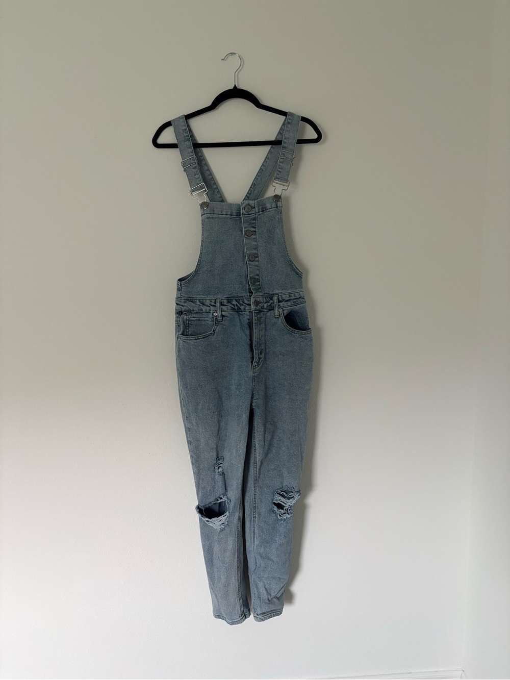 No Boundaries Light Wash Denim Overalls - Women Jeans